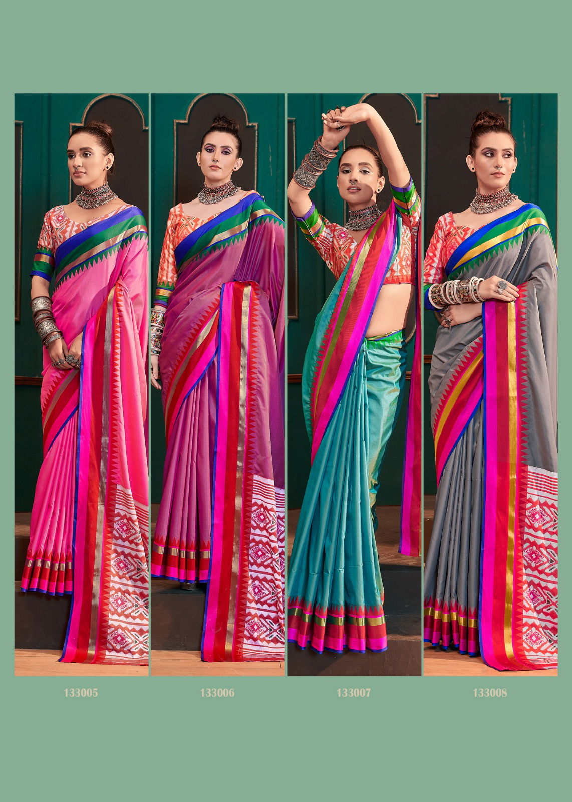 Gulabo Rajpath 133001-133008 Printed Sarees Catalog